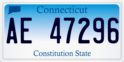 CT license plate AE47296