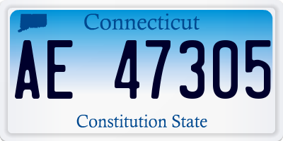 CT license plate AE47305