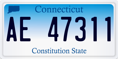 CT license plate AE47311