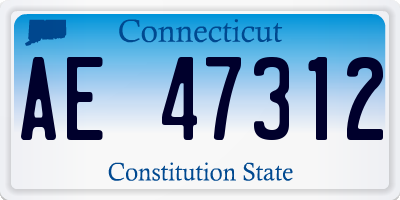 CT license plate AE47312