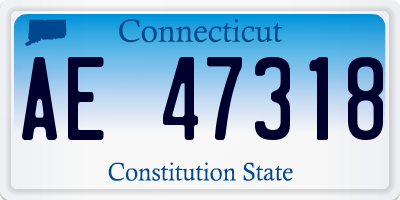 CT license plate AE47318