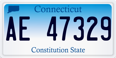 CT license plate AE47329