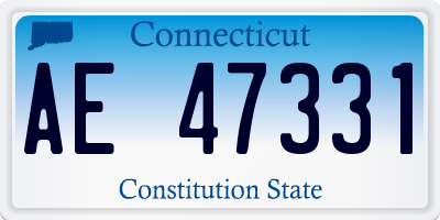 CT license plate AE47331