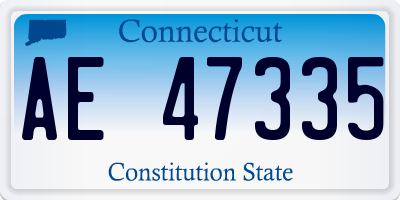 CT license plate AE47335