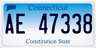 CT license plate AE47338