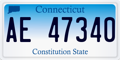 CT license plate AE47340