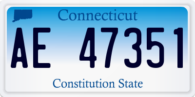 CT license plate AE47351