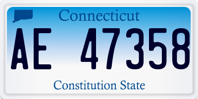 CT license plate AE47358