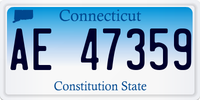 CT license plate AE47359