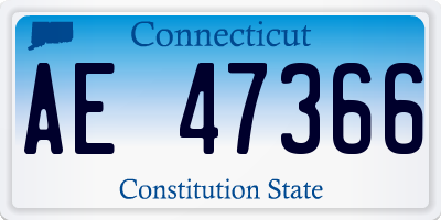 CT license plate AE47366