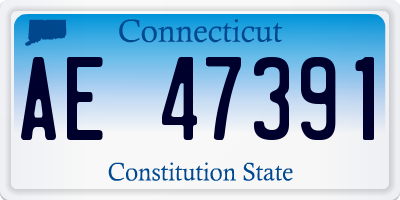 CT license plate AE47391