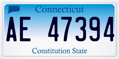 CT license plate AE47394