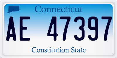 CT license plate AE47397