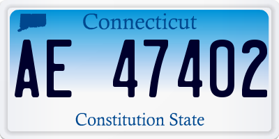 CT license plate AE47402