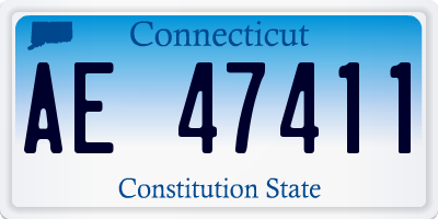 CT license plate AE47411