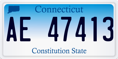CT license plate AE47413