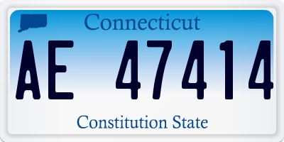 CT license plate AE47414