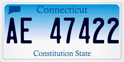 CT license plate AE47422