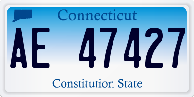 CT license plate AE47427