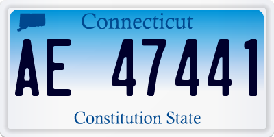 CT license plate AE47441