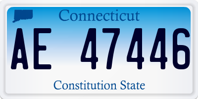 CT license plate AE47446