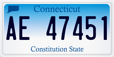 CT license plate AE47451