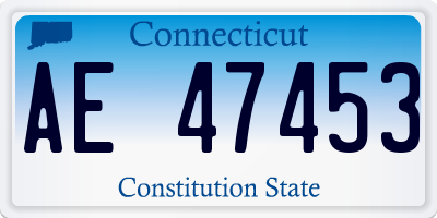 CT license plate AE47453