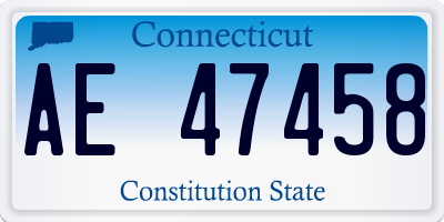 CT license plate AE47458