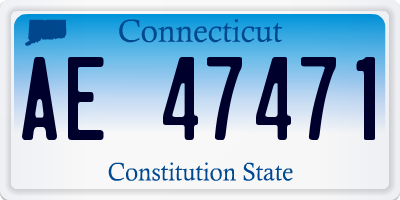 CT license plate AE47471
