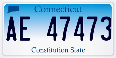 CT license plate AE47473