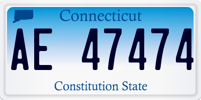 CT license plate AE47474