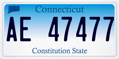 CT license plate AE47477