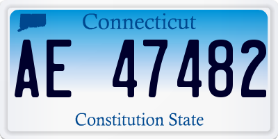 CT license plate AE47482