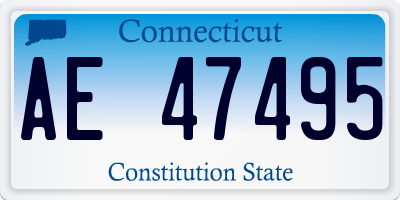CT license plate AE47495