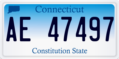 CT license plate AE47497
