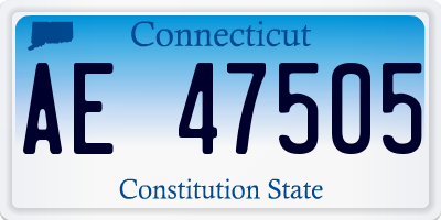 CT license plate AE47505