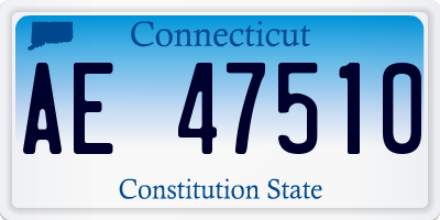 CT license plate AE47510