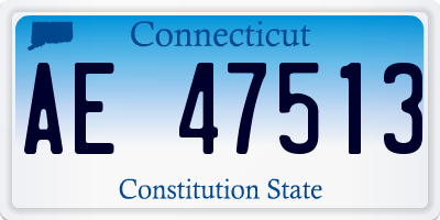 CT license plate AE47513