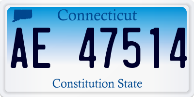CT license plate AE47514
