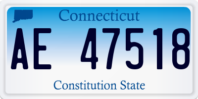 CT license plate AE47518