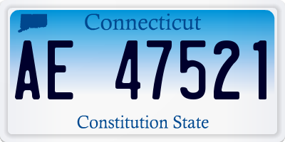 CT license plate AE47521