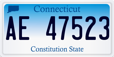 CT license plate AE47523