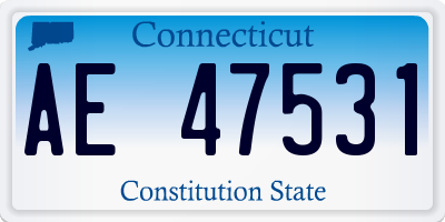 CT license plate AE47531