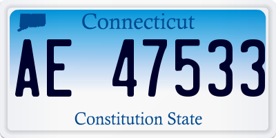 CT license plate AE47533