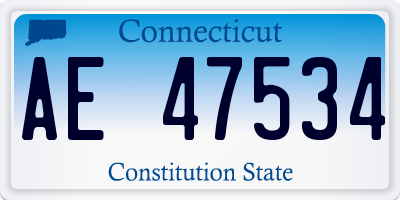 CT license plate AE47534