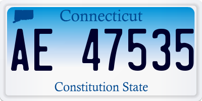 CT license plate AE47535