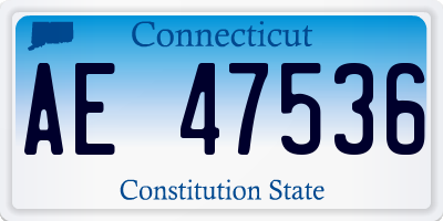 CT license plate AE47536