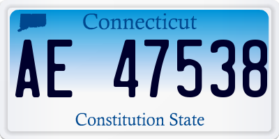 CT license plate AE47538