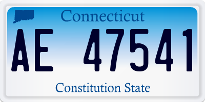 CT license plate AE47541