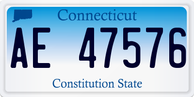 CT license plate AE47576